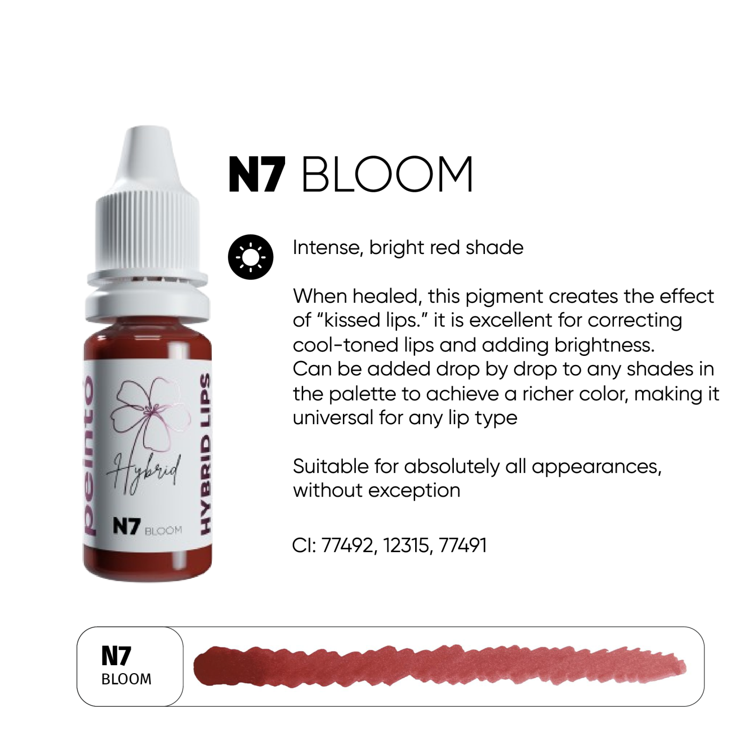 PEINTO ტუჩის პიგმენტები N7 Bloom